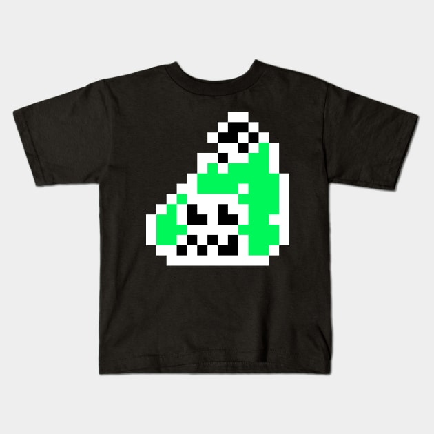 White 8-bit Fishfry Kids T-Shirt by Lorihime